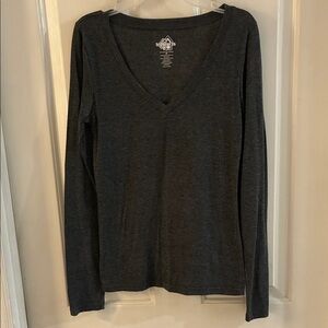 Vintage Women's Truhearts Charcoal Long Sleeve Top